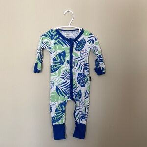 Bonds Tropical Blue and Green Kids Footie